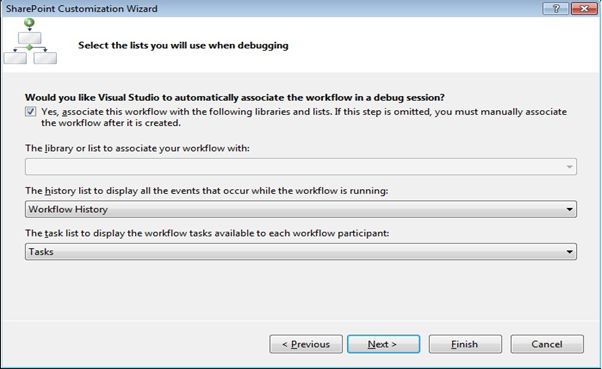 history list and Task list